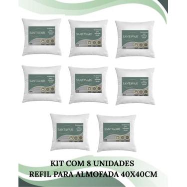 Imagem de Almofada 40x40 Enchimento Fibra Siliconada Capa TNT Macia - Santavari 