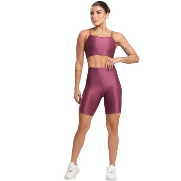 Imagem de Conjunto Fitness Top e Bermuda Com Bolso Bella Fiore Roupa Academia Treino Moda Feminina Musculação-Feminino