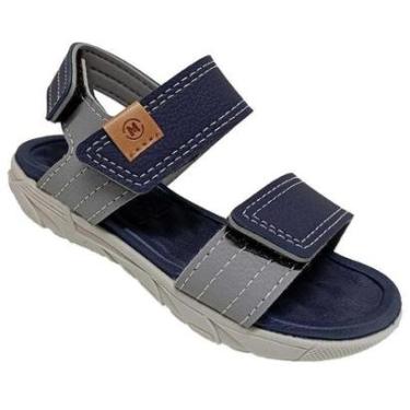 Imagem de Sandália Papete Molekinho 2135.153 Menino - Marinho/Cinza-Masculino