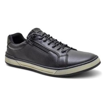 Imagem de Tênis Masculino Couro Zíper Lateral Solado Costurado Conforto-Masculino