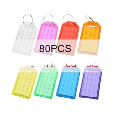 Imagem de Etiquetas De Chave De Plástico Em Cores Sortidas 10-100PCS Com Argola 