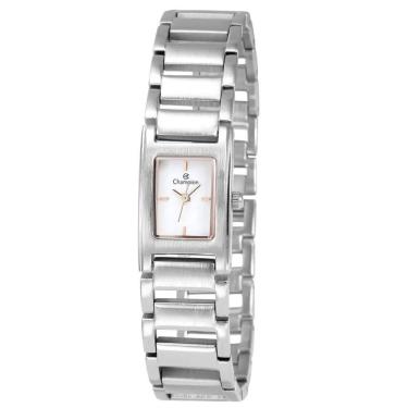 Imagem de Relógio Champion Feminino Ref: Cf26133q Retangular Bracelete Prateado