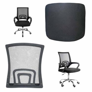 Imagem de Assento e Encosto Conjunto de Cadeira Escritorio Confortavel Trabalho Estudo Home Office Casa Leitura Peça Reparo