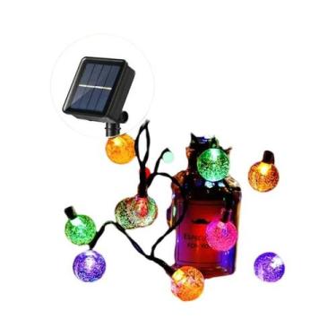 Imagem de Luzes De Cordão Solares À Prova d'Água Brancas Quentes 20/50/100 LED P