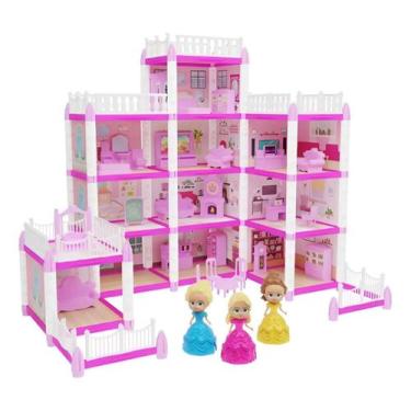Imagem de Casinha De Boneca Castelo Da Princesa 240 Peças GGB 60cm