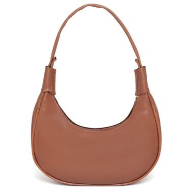 Imagem de Bolsa Feminina OEM Meia Lua Branca Pequena Skybag Tamanho Pequeno Caramelo Estilosa par...