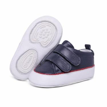 Imagem de Tenis Bebê Azul Confortável Leve tiras autocolantes Menino Baby tamanh
