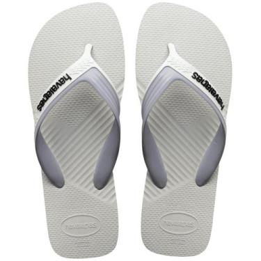 Imagem de Chinelo Havaianas Dual Branco e Cinza Gelo 43/44 Adulto