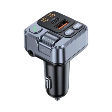 Imagem de Transmissor FM Bluetooth Para Carro Com Microfone, Chamada Sem Fio, Ca