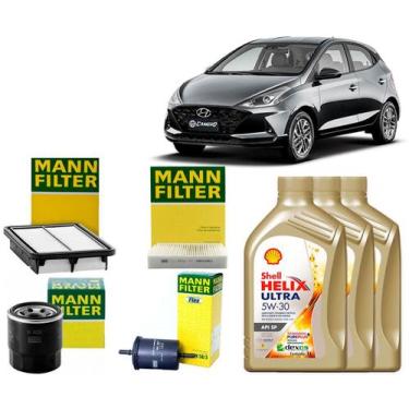 Imagem de Kit Troca De Óleo 5w30 e Filtros Hyundai Hb20 e Hb20s 1.0 12v 2020 202