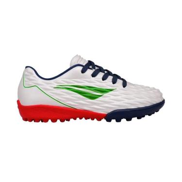 Imagem de Chuteira Penalty Society Sete Kids XXI Branco e Verde - Infantil 36-Masculino