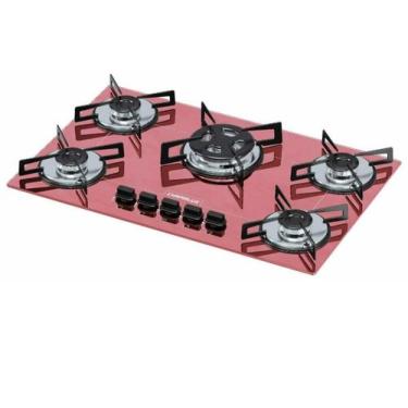 Imagem de Cooktop 5 Bocas Chamalux Ultra Chama Bivolt Rosa, Bivolt