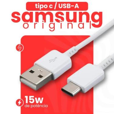 Imagem de Cabo Samsung Original Turbo Tipo C A03s A13 A23 A33 A53, Branco