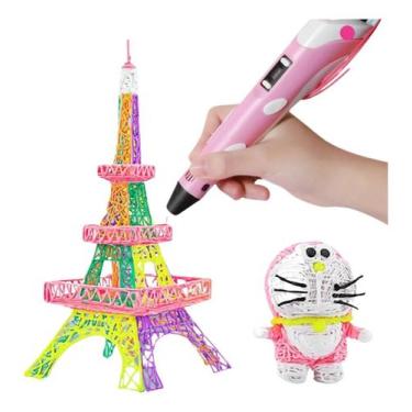 Imagem de Caneta 3d Led Com Filamento Impressora Brinquedo Criativo - pen-10, Ro