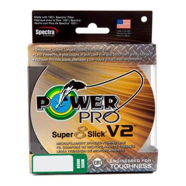Imagem de Linha Pesca Power Pro 150YD Super 8 Slick V2 10lb 0.15mm Verde Aqua Gr