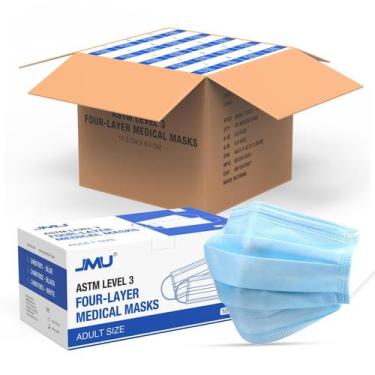 Imagem de Máscara facial médica descartável JMU 4-Ply ASTM Level 3 Blue