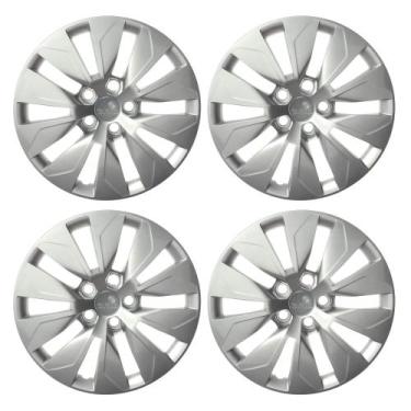 Imagem de Calota Aro 15" cor Prata Modelo Fox/Space 15/16 Jogo c/ 4 Calotas Grid