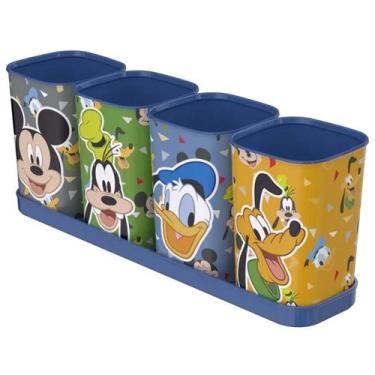Imagem de Porta Canetas Decorado Mickey Mouse e Amigos Disney 5 Peças Organizado