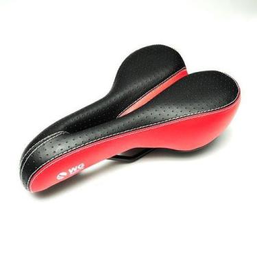 Imagem de Selim WG Sports Vazado MTB, Preto, Vermelho