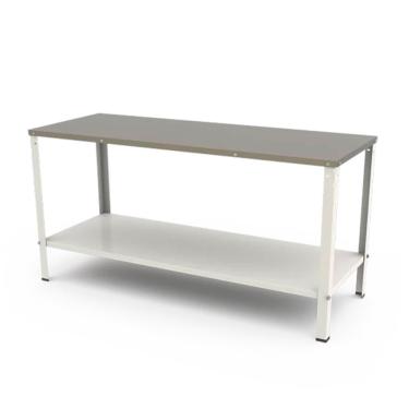Imagem de Mesa Desmontável M-160 G2 Tampo Aço Inox 160x60cm Prateleira Inferior Cozinha Industrial Inox Braesi