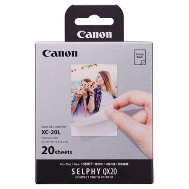 Imagem de Kit De Impressão Papel Autoadesivo Para SELPHY QX10 e QX20 20 folhas E