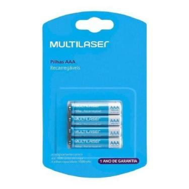 Imagem de Pilha Aaa Recarregável Multilaser Palito Alta Capacidade