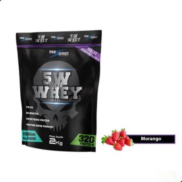 Imagem de Whey Protein 5w Dark Insane 2Kg Pro Effect, Morango