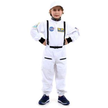 Imagem de Fantasia Astronauta Branco Infantil Luxo com Boné - Sulamericana, Unic