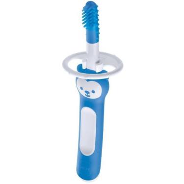 Imagem de Escova Dental Massageadora Bebês 0+Massaging Brush MAM Azul