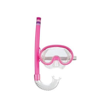 Imagem de Máscara De Mergulho E Snorkel Infantil Mor Rosa