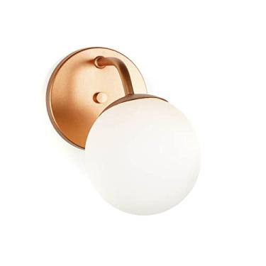 Imagem de Arandela Vidro Leitoso Estrutura Aluminio Cobre Moderna Alu21