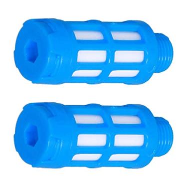 Imagem de Silenciador de ar de exaustão, encaixe de plástico pneumático silencioso redutor de ruído para cilindros para válvulas(50pcsPSU-02 silencioso)