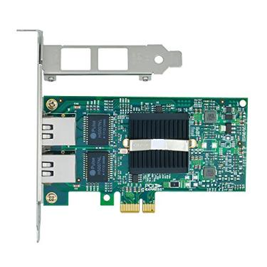 Imagem de Jeirdus Com chipset Intel 82575 PCI Express PCI-e Gigabit Dual 2 RJ45 Placa de rede NIC 10/100/1000Mbps Adaptador LAN servidor
