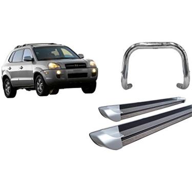 Imagem de Kit Quebra mato+Estribo PERSONALIZADO PRATA Tucson até 2016