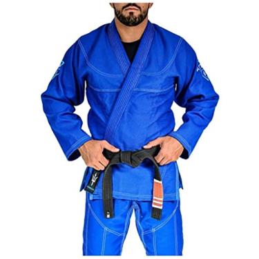 Imagem de ATTACK POSEIDON Kimono Jiu Jitsu Adulto Unissex BJJ (AZUL, A2)