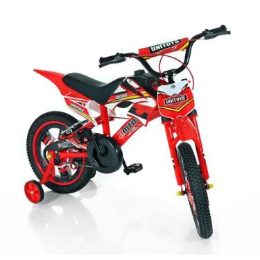 Bike Moto Cross Amarela Aro 16, Uni Toys, 1173 