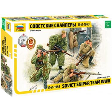 Imagem de Figuras Soviet Sniper WWII Kit Zvezda 1/35 Plastimodelismo