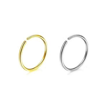 Imagem de Kit Piercing Nariz Ouro e Prata