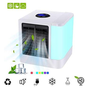 Imagem de Resfriador de ar ambiente pessoal refrigerador de ar maneira rápida e fácil de resfriar qualquer espaço aparelho de ventilador de ar condicionado para mesa de escritório em casa