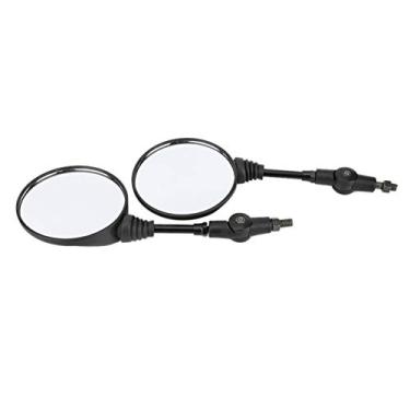 Imagem de Espelho retrovisor dobrável, espelho retrovisor dobrável universal para motocicleta com parafusos de 8 mm compatíveis com ATV