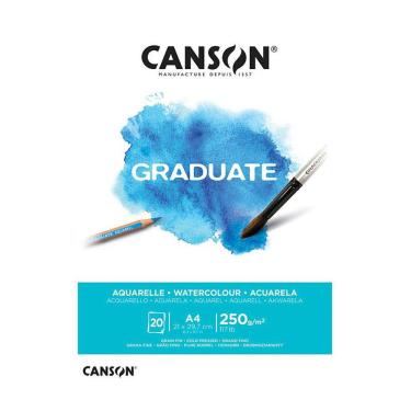 Imagem de Bloco graduate aquarela A4 250g  com 20 folhas Canson