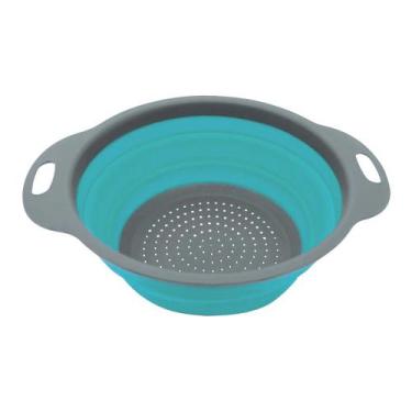 Imagem de Escorredor Silicone Retrátil Grande Azul - Kehome