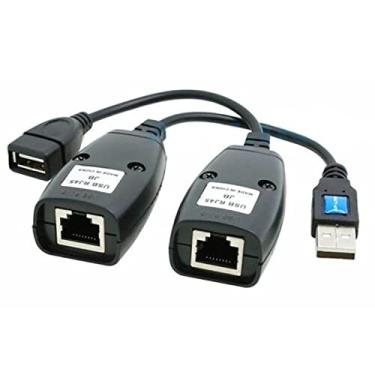 Imagem de MOOKEENONE 1 x conjunto adaptador USB RJ45, cabo conversor adaptador de repetidor de extensão de rede Ethernet LAN USB 2.0 macho para fêmea Cat6 Cat5 Cat5e 6 Rj45