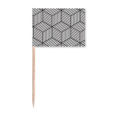 Imagem de Simple Line Art Grain Illustration Pattern Toothpick Flags Marker Topper Decoração de Festa