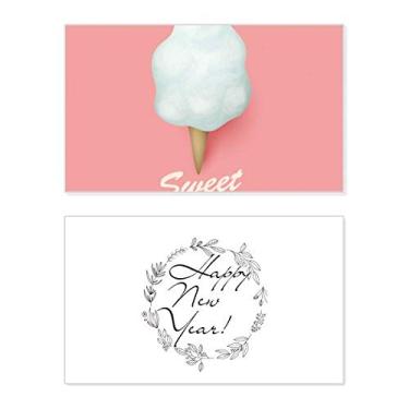 Imagem de Enorme creme de casca de ovo sorvete picolés festival de ano novo cartão de felicitações mensagem presente