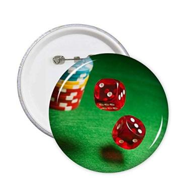 Imagem de Fichas de dados verdes para mesa foto alfinetes redondos botão emblema decoração acessório 5 peças