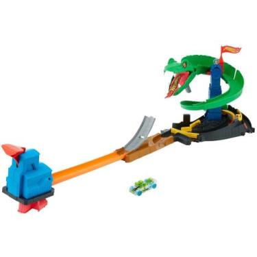 Pista Hot Wheels City Ataque De Cobra Serpente Tóxico Mattel Cor Serpente