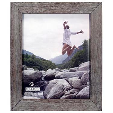 Imagem de Malden International Designs Moldura de madeira rústica larga, linear cinza, 20 x 25 cm, cinza