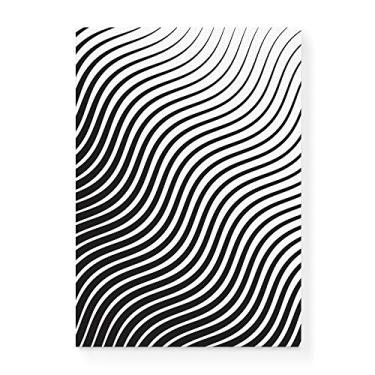 Imagem de Arte Maníacos Quadro Decorativo em Tela Canvas Optical Linhas Ondas - 23x16,25cm