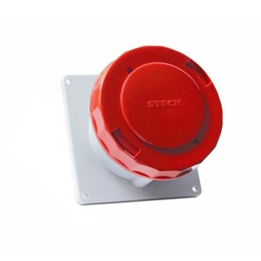 Imagem de Tomada Industrial Embutir 63A 3P+T 380/440V IP67 6H Vermelho N4546 – Steck
